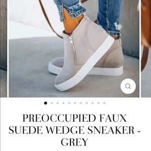 VICI Preoccupied Faux Suede Wedge Sneaker